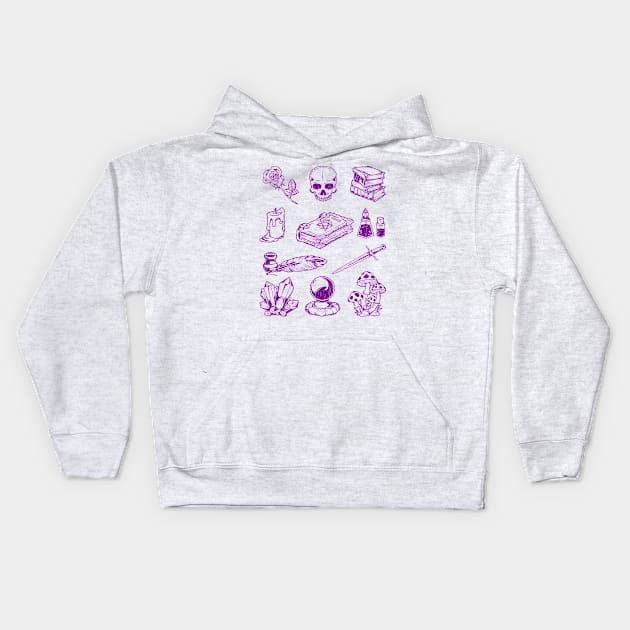 For witches - Aestethic Witchcore Kids Hoodie by Modern Medieval Design